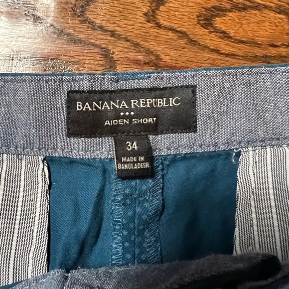 Banana Republic Factory Aiden Short Size 34 Steel Blue - Picture 5 of 6